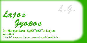 lajos gyopos business card